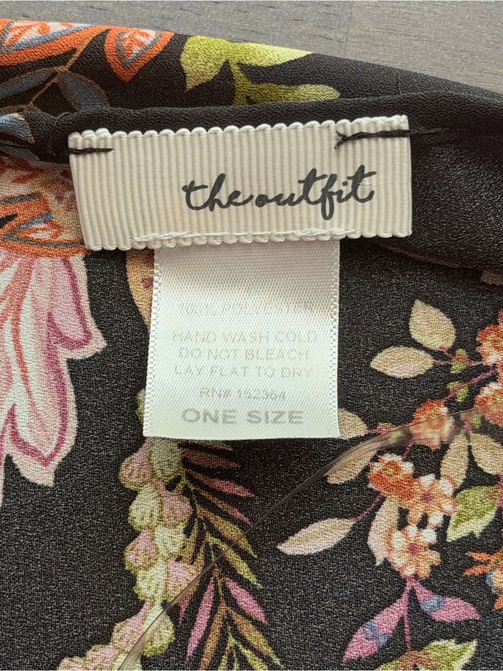 Floral Kimono Black Boho Open Front Cardigan Lightweight One Size EUC - Picture 4 of 7